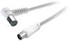 Câble de raccordement SpeaKa Professional SP-7869940 [1x antenne mâle 75 Ω - 1x antenne femelle 75 Ω] 2.50 m blanc