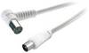 Câble de raccordement SpeaKa Professional SP-7869944 [1x antenne mâle 75 Ω - 1x antenne femelle 75 Ω] 5.00 m blanc