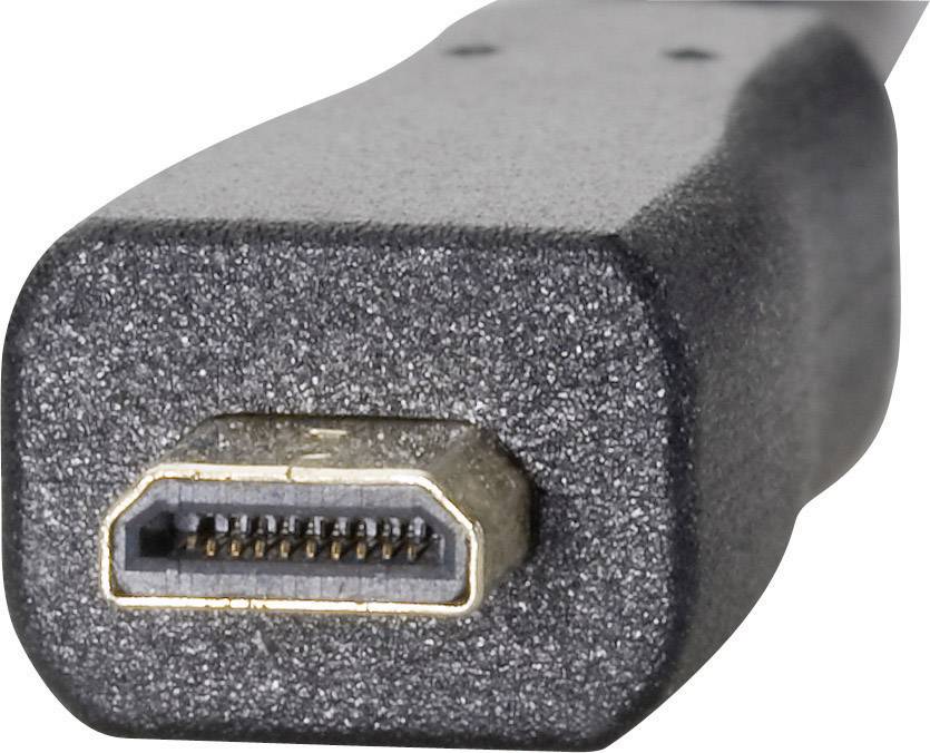 Câble de raccordement SpeaKa Professional HDMI Fiche mâle HDMI-A, Fiche mâle HDMI-A 0.45 m noir SP-9075600 canal de reto-1