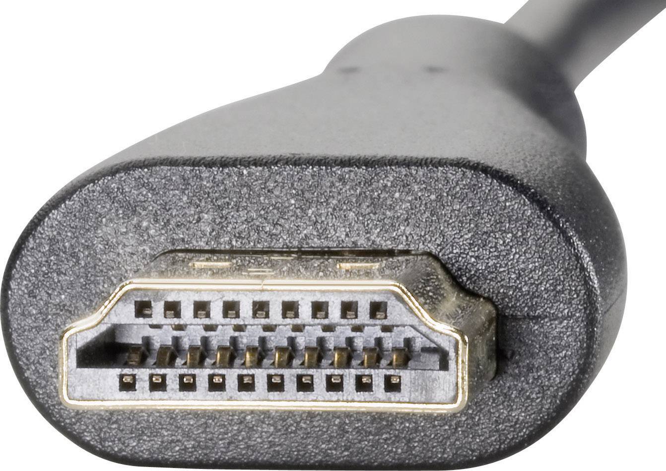 Câble de raccordement SpeaKa Professional HDMI Fiche mâle HDMI-A, Fiche mâle HDMI-A 0.45 m noir SP-9075600 canal de reto-2