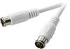 Câble de raccordement SpeaKa Professional SP-1301588 [1x F à raccord rapide - 1x F à raccord rapide] 10.00 m blanc
