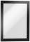 Miroir rectangulaire avec cadre noir.