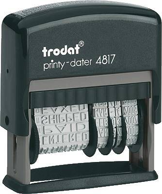 Trodat 4817 Tampon multiformules noir 46 x 4 mm (l x H)
