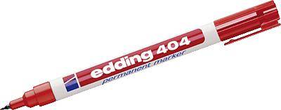 Edding edding 404 - Marker - permanent - für Glas, Metall, Plastik 4-404002 Marqueur permanent rouge résiste à l'eau: ou-0