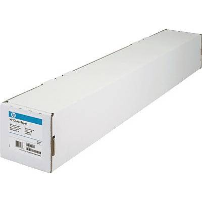 Un carton blanc avec le logo HP sur le côté, probablement destiné à l'expédition d'un produit d'imprimante.