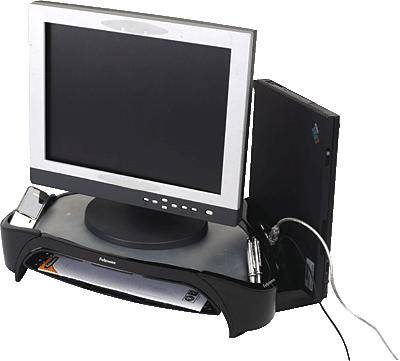 Réhausseur de moniteur Fellowes Smart Suites Plus 8020801 noir, argent-0