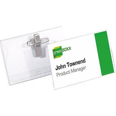 Un badge portant le logo 'greenBOXX' indique le nom 'John Townend' avec le titre professionnel 'Product Manager'.