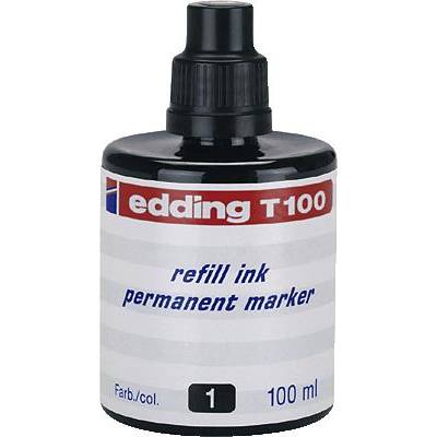 Edding Encre de recharge pour marqueur  noir 100 ml  4-T100001