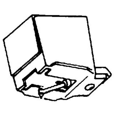 Dessin technique en noir et blanc d'un relais avec un boîtier rectangulaire et des connexions électriques, vue de côté.