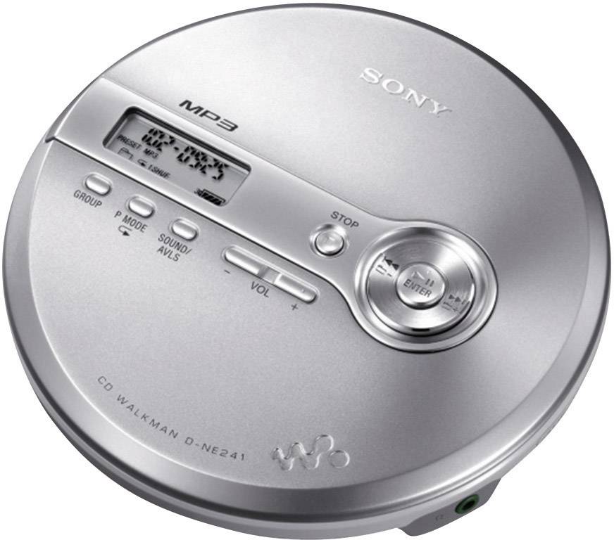 Sony DNE241S, Lecteur de CD portable, argentCD, CDR, CDRW, MP3 Conrad.fr