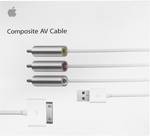 Câble AV Apple (vidéo composite MC748)
