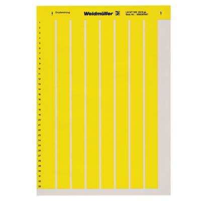Etiquette pour imprimante Weidmüller LM MT300 18X6,5 GE 1749321687 Surface de marquage: 6 x 18 mm jaune 10 pc(s)