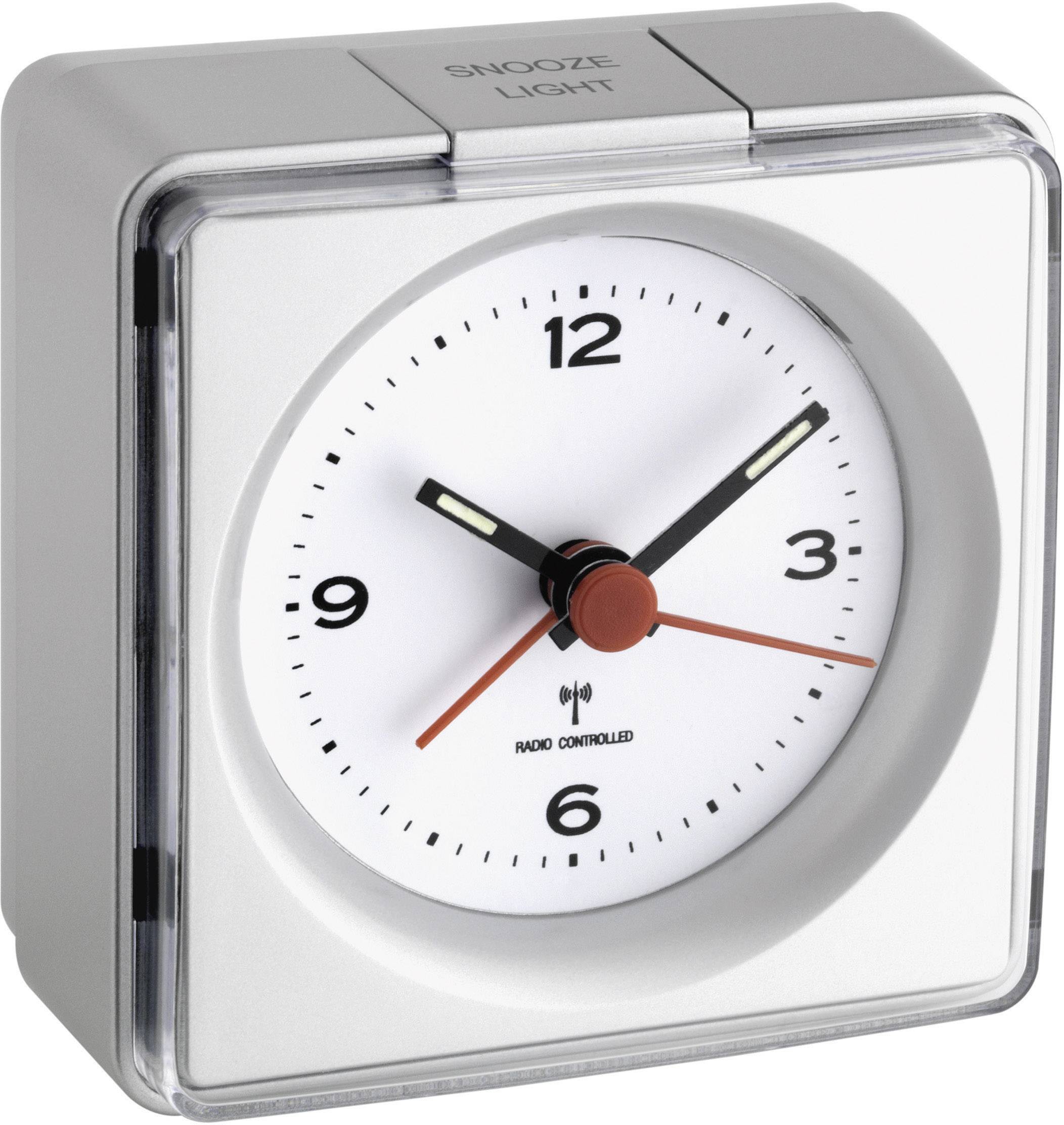 Réveil radiopiloté(e) TFA Dostmann 60.1501.54 argent