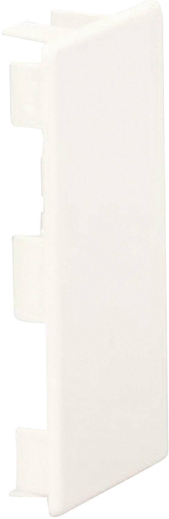 Couvercle rectangulaire blanc en plastique, muni de clips latéraux pour la fixation.