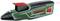 Stylo de colle à batterie avec l'inscription 'Technologie Lithium-Ion' et 'GluePen', nom de marque en rouge. Design compact en vert et noir.