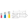 Cosse clip 6.3 mm x 0.8 mm Weidmüller LIF 6F638 R 9200570000 180 ° partiellement isolé jaune 100 pc(s)