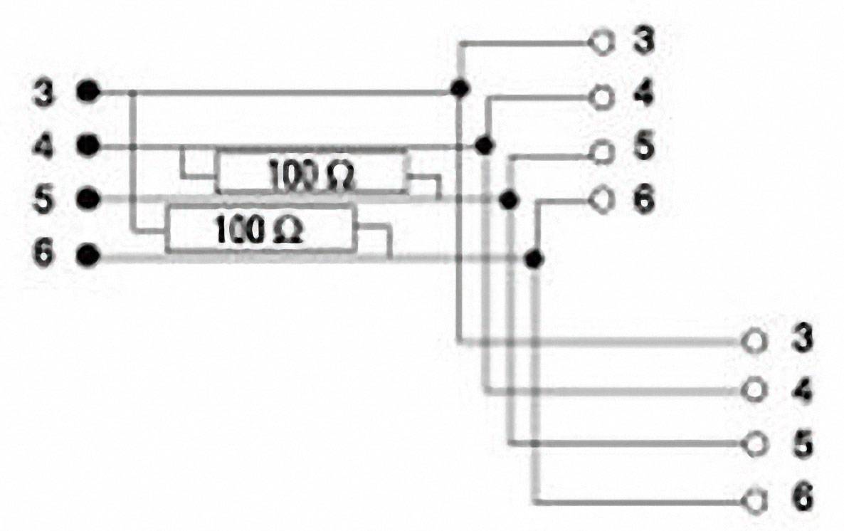 Adaptateur Y RJ45 mâle 8P4C RJ45 femelle 8P4C-1
