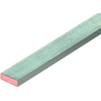 Une barre métallique rectangulaire avec un bord avant de couleur cuivrée sur un fond blanc.