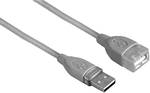 Câble de rallonge Hama USB 2.0 mâle A - femelle A 0.25 m gris