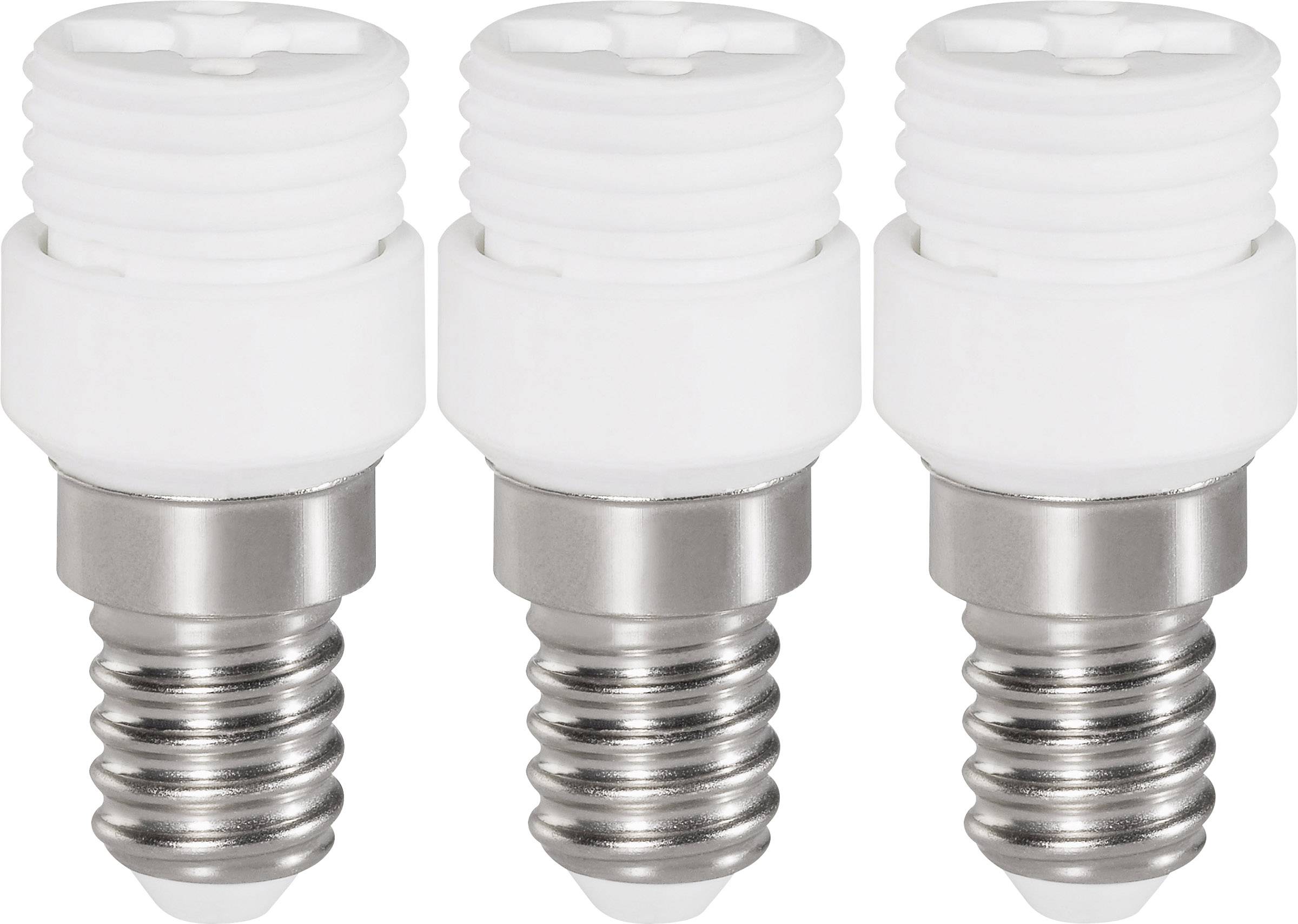 Adaptateur pour douille d'ampoule E14 Renkforce 399894 230 V 75 W 3 pc