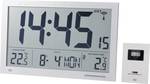 Horloge sans fil Jumbo avec affichage de la température intérieure et extérieure