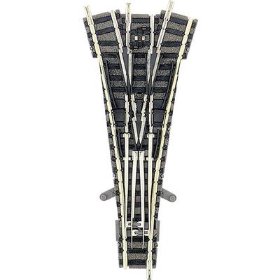 Rails de modèle ferroviaire avec système complexe d'aiguillages et de voies. Adapté pour la maquetterie ou les layouts de trains miniatures.