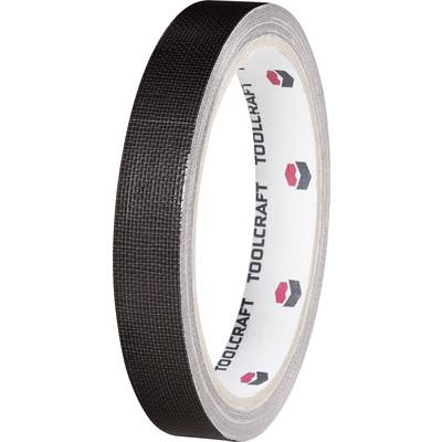 Ruban adhésif toilé HEB19L10SC TOOLCRAFT HEB19L10SC noir (L x l) 10 m x 19 mm adhésif thermofusible 1 pc(s)