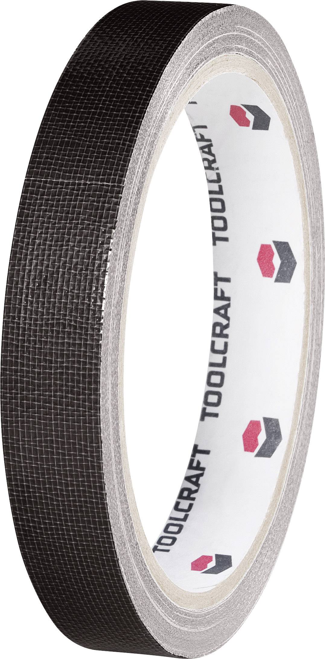 Ruban adhésif toilé HEB19L10SC TOOLCRAFT HEB19L10SC noir (L x l) 10 m x 19 mm adhésif thermofusible 1 pc(s)