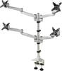 Support de table pour écran SpeaKa Professional SP-1624824 25,4 cm (10") - 68,6 cm (27") réglable en hauteur, inclinable, mobile, rotatif argent-noir