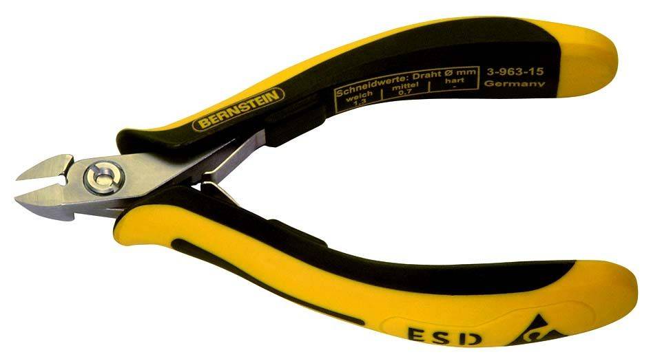 BERNSTEIN Tools for Electronics TECHNICline 3-963-15 antistatique (ESD) Pince coupante diagonale sans facette 120 mm