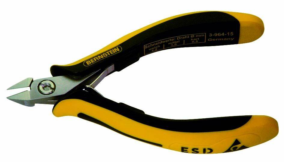 BERNSTEIN Tools for Electronics TECHNICline 3-964-15 antistatique (ESD) Pince coupante diagonale avec facette 120 mm