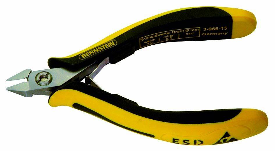 BERNSTEIN Tools for Electronics TECHNICline 3-966-15 antistatique (ESD) Pince coupante diagonale sans facette 120 mm
