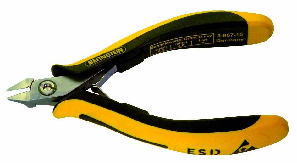 BERNSTEIN Tools for Electronics TECHNICline 3-967-15 antistatique (ESD) Pince coupante diagonale avec facette 120 mm