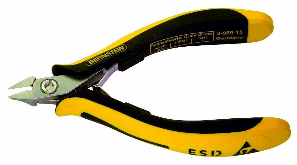 BERNSTEIN Tools for Electronics TECHNICline 3-969-15 antistatique (ESD) Pince coupante diagonale sans facette 120 mm