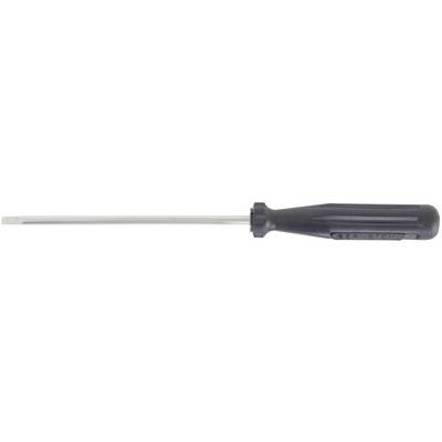 Un tournevis cruciforme avec une poignée striée noire et un embout métallique. Adapté pour les travaux de vissage.