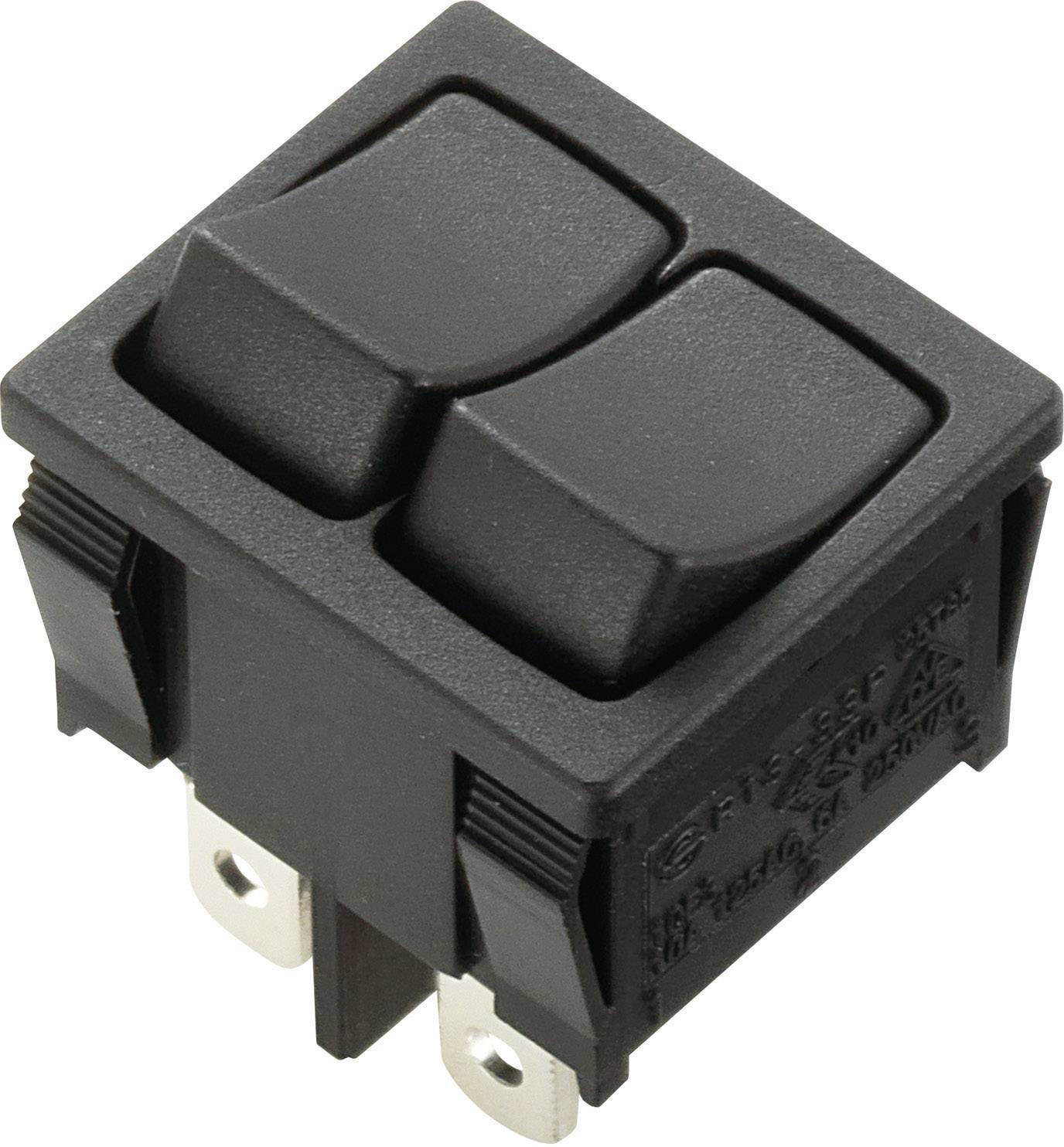 TRU COMPONENTS 1588077 Interrupteur à bascule TC-R13-33PAA-02 250 V/AC 6 A 2 x Off/On à accrochage 1 pc(s)