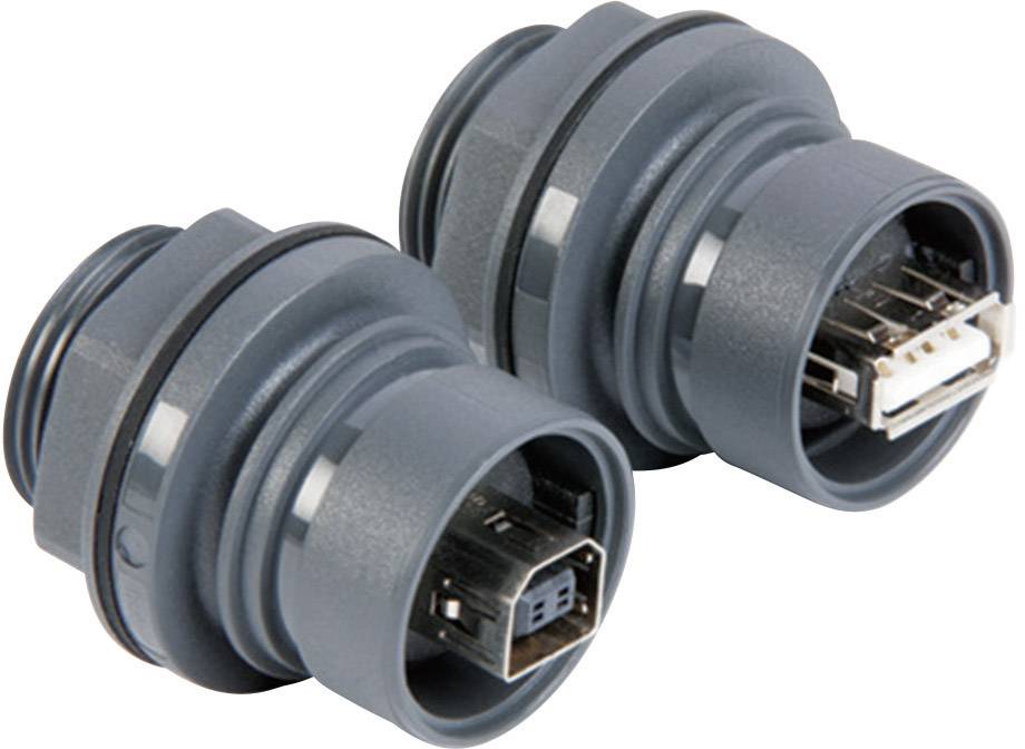 Embase femelle USB embase mâle PXP6042/B Côté avant type B, arrière type A PXP6042/B Bulgin Contenu: 1 pc(s)