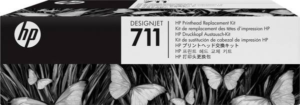 HP Tête d'impression 711 d'origine noir, cyan, magenta, jaune C1Q10A