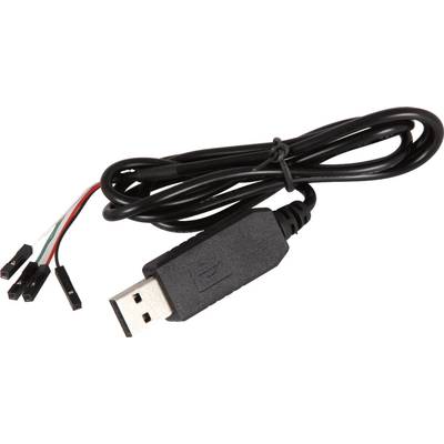 Joy-it rb-ttl Câble de cavalier Raspberry Pi [1x USB 2.0 type A mâle - 4x Pontage filaire de prise femelle] 1.50 m noir 