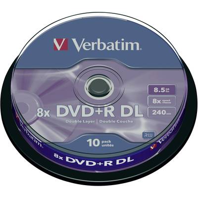 DVD+R DL vierge Verbatim 43666 10 pc(s) 8.5 GB 240 min 