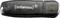 Clé USB de Intenso avec boîtier noir et couvercle transparent, montrant clairement le connecteur USB et la marque.