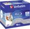 Disques Blu-ray Verbatim BD-R DL 50 Go, pack de 10, imprimables, vitesse 6x, adaptés pour la sauvegarde de vidéos HD et de données.