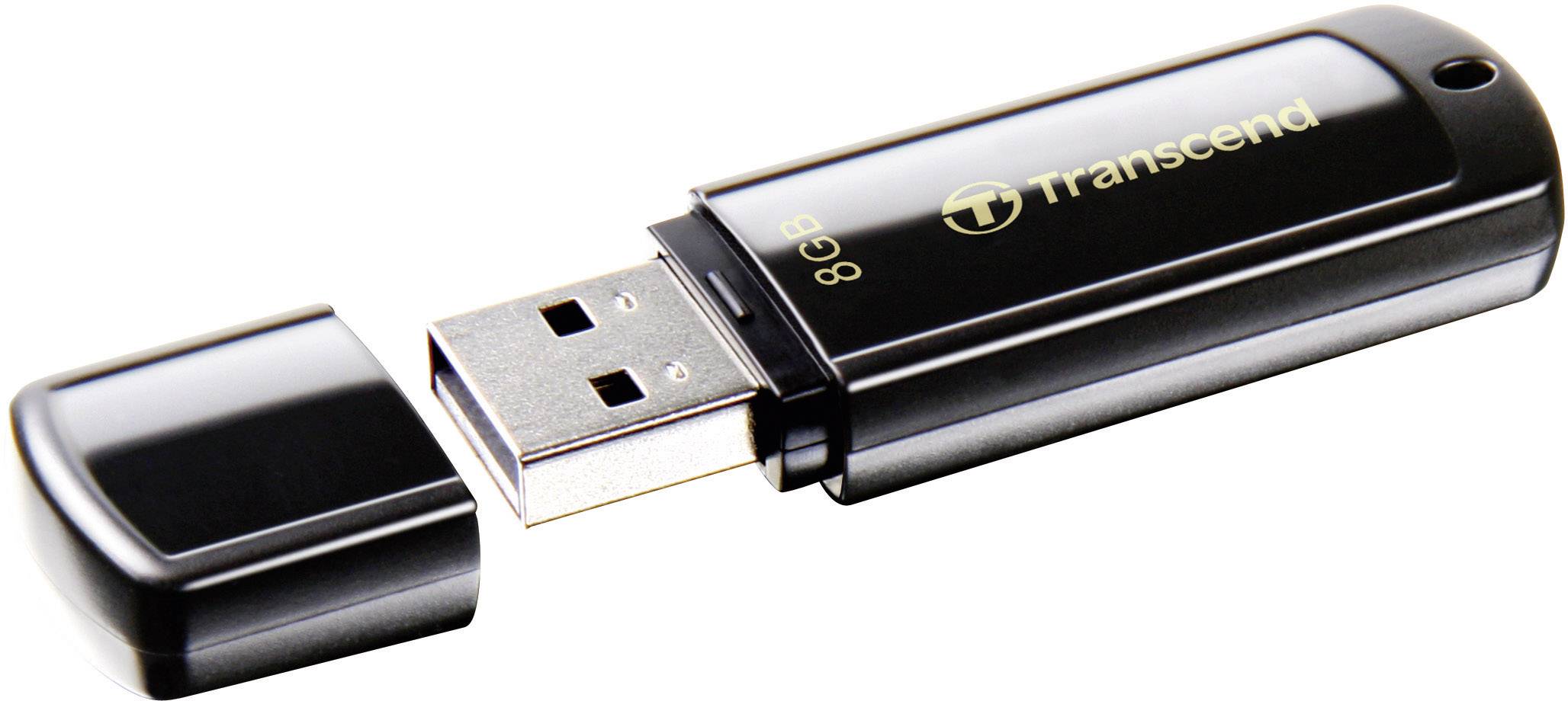 Transcend Transcend JetFlash 350 - USB-Flash-Laufwerk - 8 GB Clé USB 8 GB noir TS8GJF350 USB 2.0-0