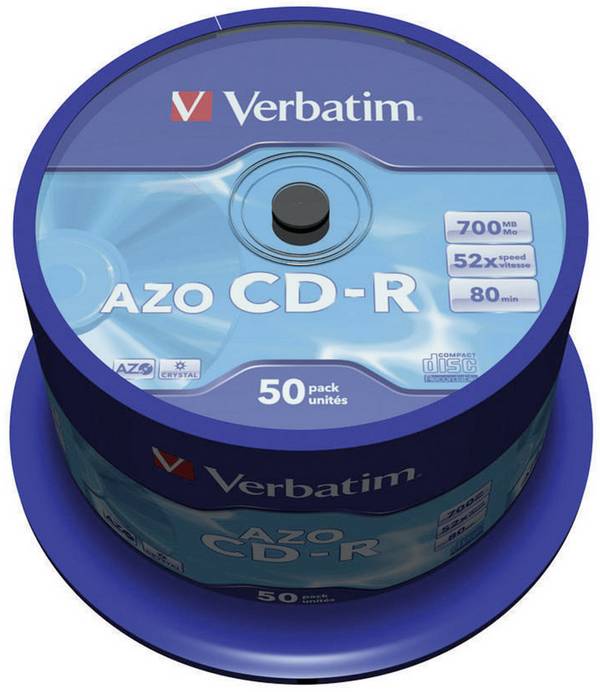 CD-R vierge 700 Mo Verbatim 43343 50 pc(s) tour