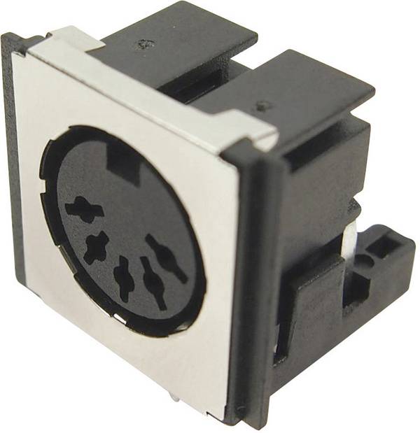 Connecteur rond DIN embase femelle horizontale Cliff FM6725 Nombre de pôles: 5 noir 1 pc(s)