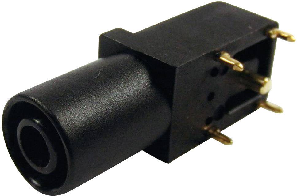 Fiche jack stéréo noir de 3,5 mm à quatre broches dorées, adaptée aux connexions audio sur différents appareils.