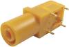 Cliff FCR7350Y Douille de sécurité femelle, coudé Ø de la broche: 4 mm jaune 1 pc(s)