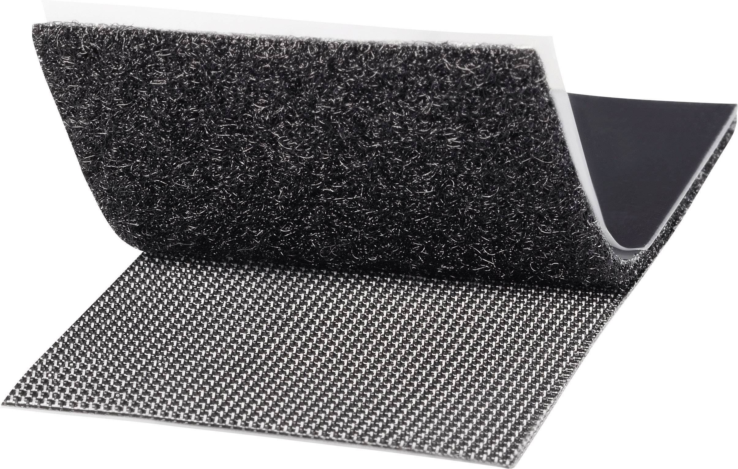 Toolcraft 419957 KL50X100SC Hook & Loop Strip 100mm x 50mm - Black...