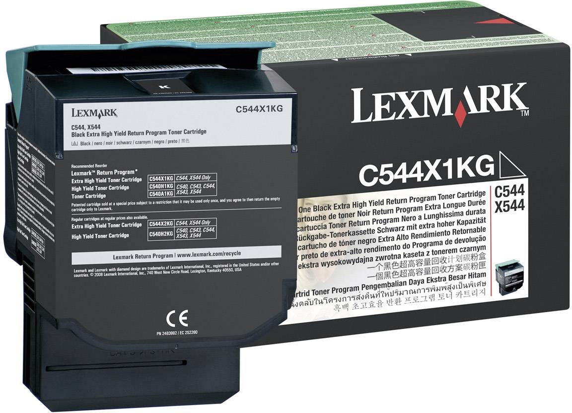 Toner de retour d'origine Lexmark C544 C546 X544 X546 X548 noir-0