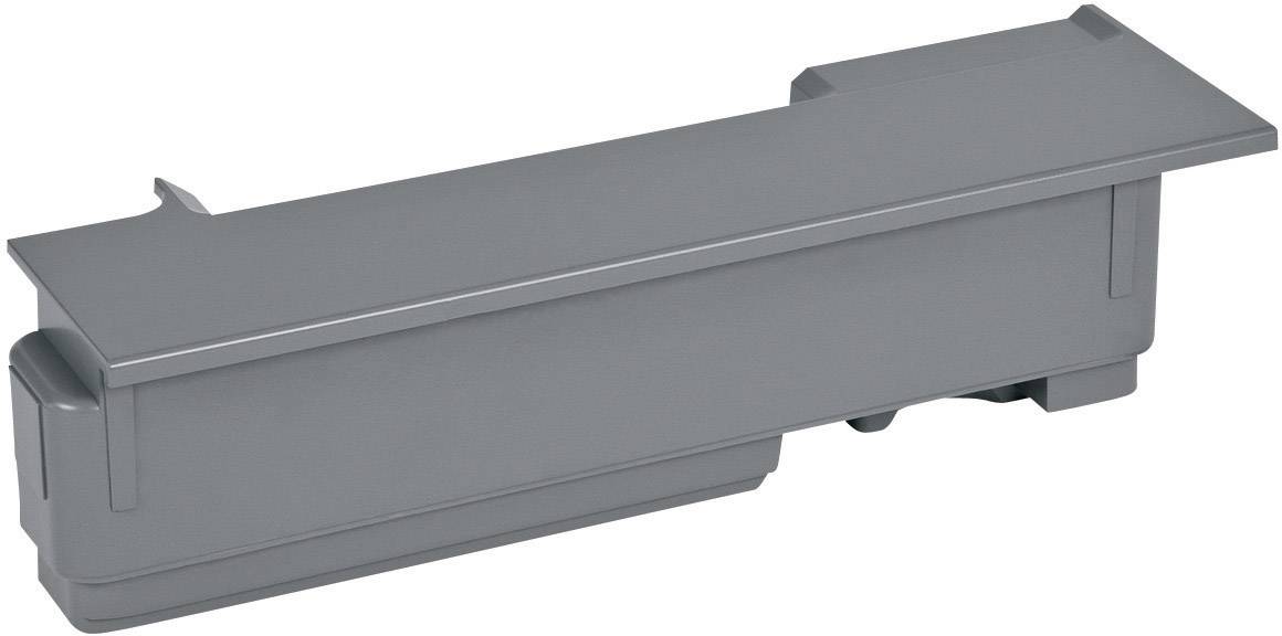 Insert gris pour tiroir à couverts, rectangulaire, avec coins arrondis, adapté pour organiser les couverts dans les tiroirs de cuisine ou de salle à manger.